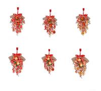 Traditional Chinese New Year Door Hanging Pendant for Red Cloth and Plastic Decoration Featuring Horse Year 2026 Motifs Prosperity Symbols 45x27cm for(A)
