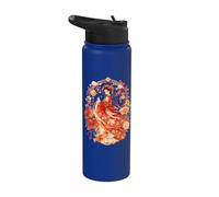 Traditional Chinese Peony Lady Stainless Steel Insulated Water Bottle