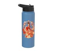 Traditional Chinese Peony Lady Stainless Steel Insulated Water Bottle