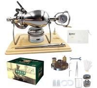 Traditional Chinese Popcorn Maker, Stainless Steel Mini Popcorn Pressure Cooker with Double Safety Valve, Puffed Rice Maker Chinese Popcorn Cannon for Home Camping Party(520ml)