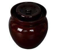 Traditional Chinese Porcelain Fermentation Jar with Water Seal Airlock Lid - 4.5kg Capacity for Pickles, Kimchi, and Sauerkraut(6.5kg)