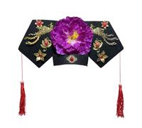 Traditional Chinese Princess Styles Headpiece In Blue With Beadwork Suitable For Cultural Enthusiasts And Theme Parties