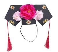 Traditional Chinese Silk Hairpin with Tassels, Rose Red