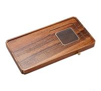 Traditional Chinese Style Tea Tray Made of Solid Walnut with Dual Drainage and Integrated Storage Function (Meaning)