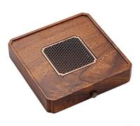 Traditional Chinese Style Tea Tray Made of Solid Walnut with Dual Drainage and Integrated Storage Function (Exquisite)