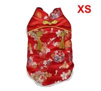 Traditional Chinese Warm Dogs Pet Clothes, Festive Chinese Style Pet Tang Suit, Pet Warm Winter Coat(XS)