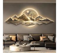 Traditional Chinese Welcoming Pine Wall Hanging Painting With Led Light, Large 3D Wall Art Décor Handmade Wall Sculpture, Oriental Home Decor