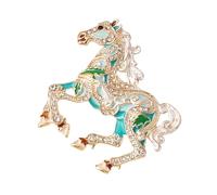 Traditional Chinese Zodiacs Horse Brooch Alloy Craftsmanship For Sensitive Skin Wardrobe Versatile Decorative Pin