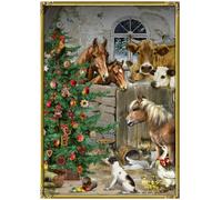 Traditional Christmas Advent Calendar | The Animals Advent Calendar | Christmas Tree Picture Advent Calendar A4