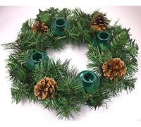 Traditional Christmas Advent Wreath. For Advent Calendar Season Candle Holder -Centerpiece Decor - Advent Wreaths Ring Candle Holder and X-mas Candles Candleholder Decorations-Advent Gifts