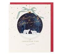 Traditional Christmas Card Brother & Sister-in-Law Polar Bear - Festive Xmas