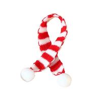 Traditional Christmas Decorations 10PCS Christmas Mini Hat Scarf Red Green Wine Bottle Decorative Doll Landscape Decoration Handmade DIY Accessories(Red white scarf)