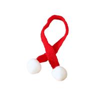 Traditional Christmas Decorations 10PCS Christmas Mini Hat Scarf Red Green Wine Bottle Decorative Doll Landscape Decoration Handmade DIY Accessories(Red scarf)