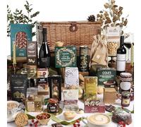 Traditional Christmas Hamper for Couples, Friends & Family - Red Wine Hamper with Prosecco, Panettone, Mince Pies, Chutney, Crackers, Chocolates & Artisan Biscuits - Clearwater Hampers & Gourmet Gifts