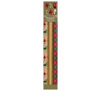 Traditional Christmas Metallic Tartan Gift Wrapping Paper Pack - Festive Wrap Set with Rolls, Bows & Ribbon