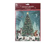 Traditional Christmas Santa Advent Calendar with Envelop| XMAS Count Down, Seasons Greetings Festive Design| Unfilled, Various Designs and Sizes (Santa8)