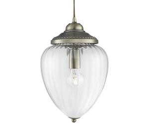 Traditional Chrome Cable Pendant With Optic Glass