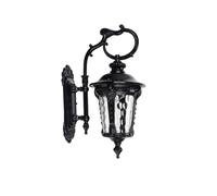 Traditional Classical Outdoor Wall Light Lantern Antirust Die-cast Aluminum Wall Lamp Fixture Victorian Glass Downlight E27 Courtyard Garden Villa Porch View Outside Wall Sconce Durable (Color T