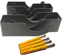 Traditional Column Radiator Brackets - Heavy Duty Radiator Mounting Brackets - 4 Pack - Wall Supports for Traditional Column Radiators - Multiple Sizes Available - Anthracite