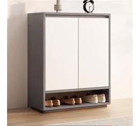Traditional Compact Wooden Slim Hidden Shoe Cabinet Large Capacity Shoe Rack Multi Function Free Standing Shoe Organizer for Room Hallway Closet,Ideal for Home