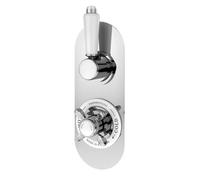 Traditional Concealed Twin Thermostatic Shower Valve, 1 Outlet - Chrome - Balterley
