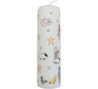 Traditional Countdown to Christmas Advent Candle | Christmas Nativity Pillar Advent Candle with Numbers | Advent Christmas Candle Festive Pillar Candle
