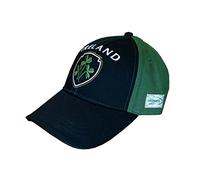 Traditional Craft Baseball Cap with Half Green, Half Black with Embossed Ireland and Shamrock Crest