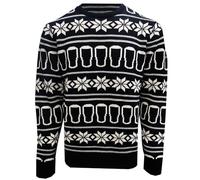 Traditional Craft Guinness Black Pullover for Men, Pint Holliday Sweater for Beer Lovers with Crew Neck, black, XXL