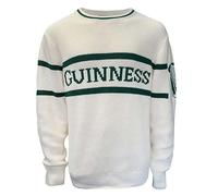 Traditional Craft Guinness - Harp Sleeve Knit Sweatshirt - Cream/Green - G5243 (UK, Alpha, XL, Regular, Regular, Cream)