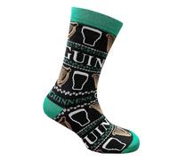 Traditional Craft Guinness Harp Socks in Black and Green, One Size, black, One Size