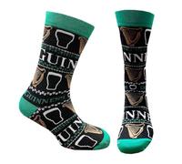 Traditional Craft Guinness Harp Socks in Black and Green, One Size, black, One Size