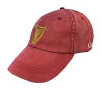 Traditional Craft Guinness Harp Washed Baseball Cap- Red