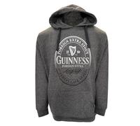 Traditional Craft Guinness Hoodie for Men Ireland Long Sleeve Sweatshirt, Label St. James Gate, Black, M