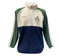 Traditional Craft Guinness - Lansdowne Fleece - Green Cream & Navy - 1/4 Zip (UK, Alpha, M, Regular, Regular, Cream Green & Navy)
