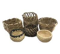 Traditional Craft Kits Beginner Basket Weaving Kit (Set of 6) - Basketry Weave Kit for Kids and Adults Complete with Basket Weaving Supplies and Instructional Booklets