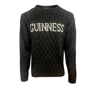 Traditional Craft Limited Guinness Aran Style Knit Jumper in Black or White (XL)