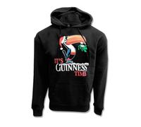 Traditional Craft Limited Guinness Christmas Black Toucan Hoodie (UK, Alpha, S, Regular, Regular, Black)