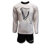 Traditional Craft Limited Guinness Harp Grey and Black Pyjama Set (UK, Alpha, L, Regular, Regular)