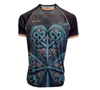 Traditional Craft Limited Ireland Shamrock Black and Green Performance T-Shirt (UK, Alpha, XL, Regular, Regular)
