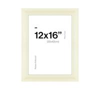 Traditional Cream 12x16 Photo Frame for 12x16 (30 x 40cm) Photos or Pictures, Plexi Glass, Wall Mounted Landscape or Portrait