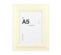 Traditional Cream A5 Photo Frame for A5 (15 x 21cm) Photos or Pictures, Plexi Glass, Freestanding or Wall Mounted Landscape or Portrait