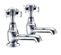 Traditional Crosshead Basin Pillar Taps - Chrome