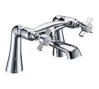 Traditional Crosshead Deck Mounted Bath Filler Tap - Chrome