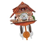 Traditional Cuckoo Clocks: Forest Scene Clock, Portable Oak Frame, Durable Vintage Intricate Details | Charming Decorative Accent for the Shelf of the s