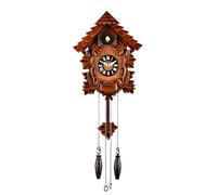 Traditional Cuckoo Wall Quartz Clock by Widdop & Bingham,Brown,28 cm