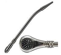 Traditional Curved Bombilla to Drink Yerba Mate Stainless Steel with Disarmable Filter