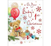 Traditional (Cute) Christmas Card Baby's 1st Xmas - 8 x 6 inches - Regal Publishing