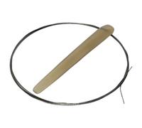 Traditional Dan Bau Spare Part Set - 1 x Genuine Buffalo Horn Plectrum (8-10cm) & 1 x Replacement Wire String - Hand-Carved Artisan Spares for Vietnamese Monochord Zither