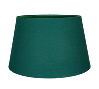 Traditional Dark Forest Green Linen Fabric Drum Table/Pendant Lampshade | 60w Maximum | Inner Fabric Lining | 30cm Diameter by Happy Homewares