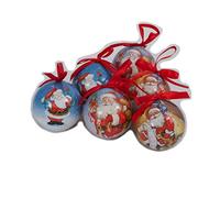 Traditional design Santa Christmas Tree Baubles set 6